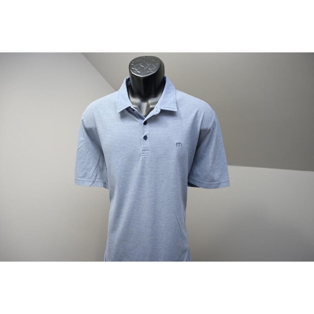 Travis Mathew Golf Polo Striped Pima Poly Stretch Golf Shirt Mens Size 2XL XXL - Picture 2 of 11